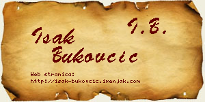 Isak Bukovčić vizit kartica